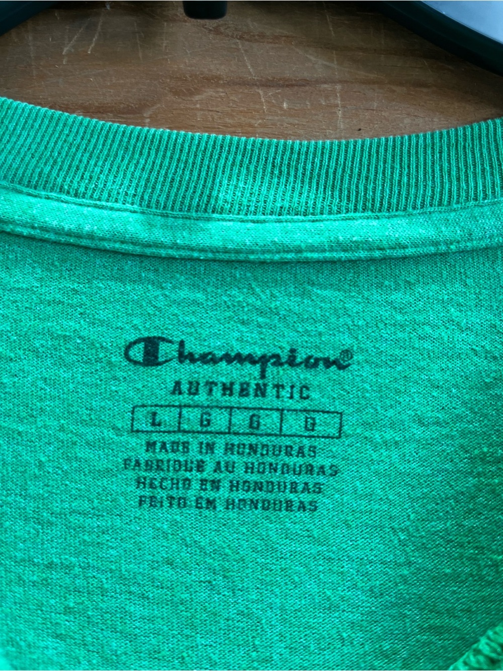Champion Green Crewneck Graphic Tee - Authentics Print - Picture 3 of 6